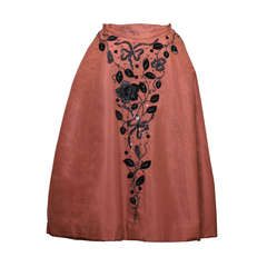 Charles James Tobacco Taffeta Cocktail Skirt 9