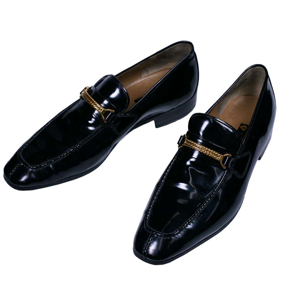 Elegant Gucci Mens Patent Loafers at 1stDibs