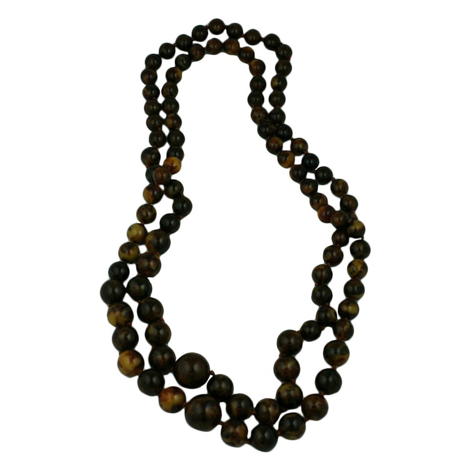 Double Strands Marbleized Bakelite Beads For Sale