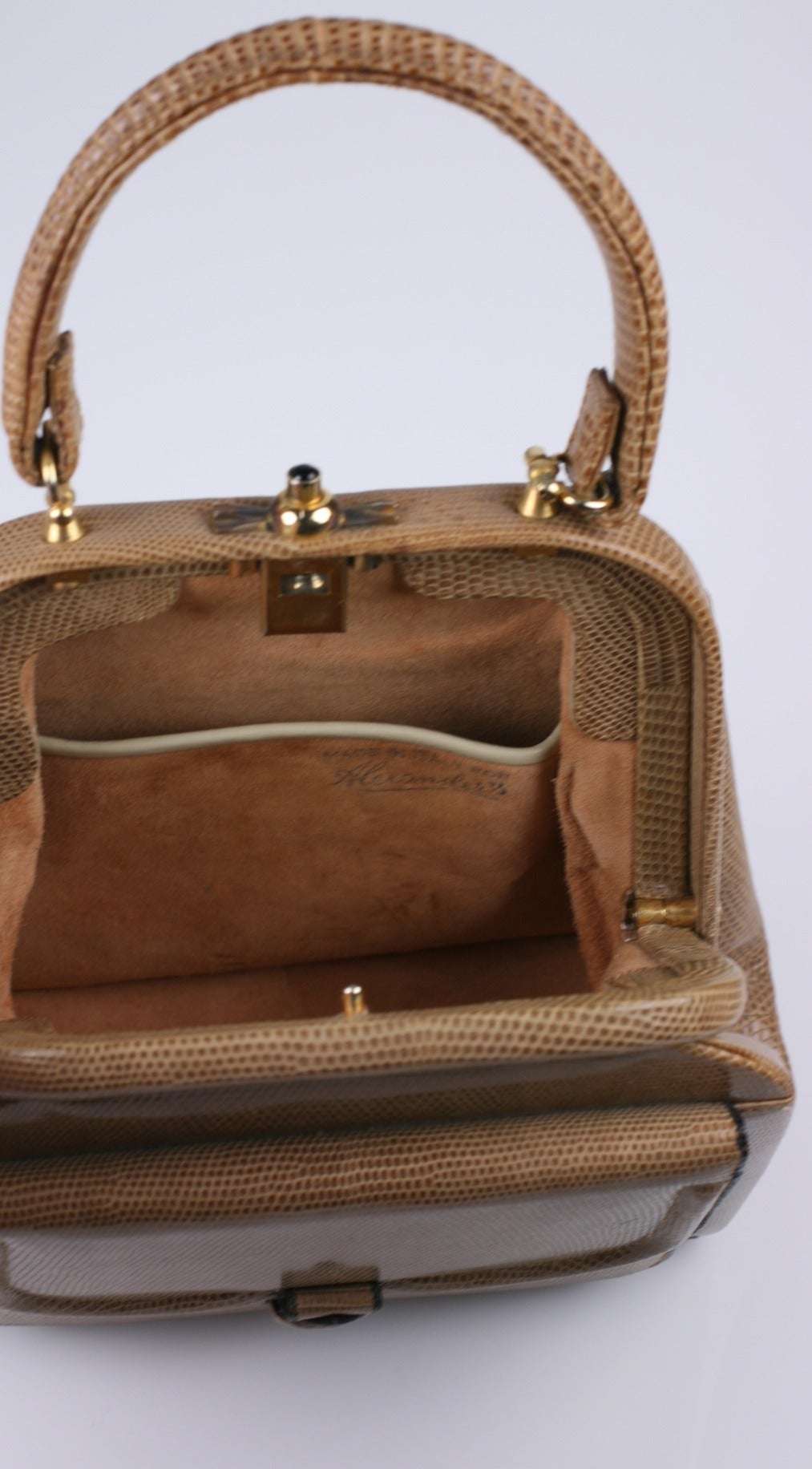 Charming Lizard Mini Satchel In Excellent Condition For Sale In New York, NY