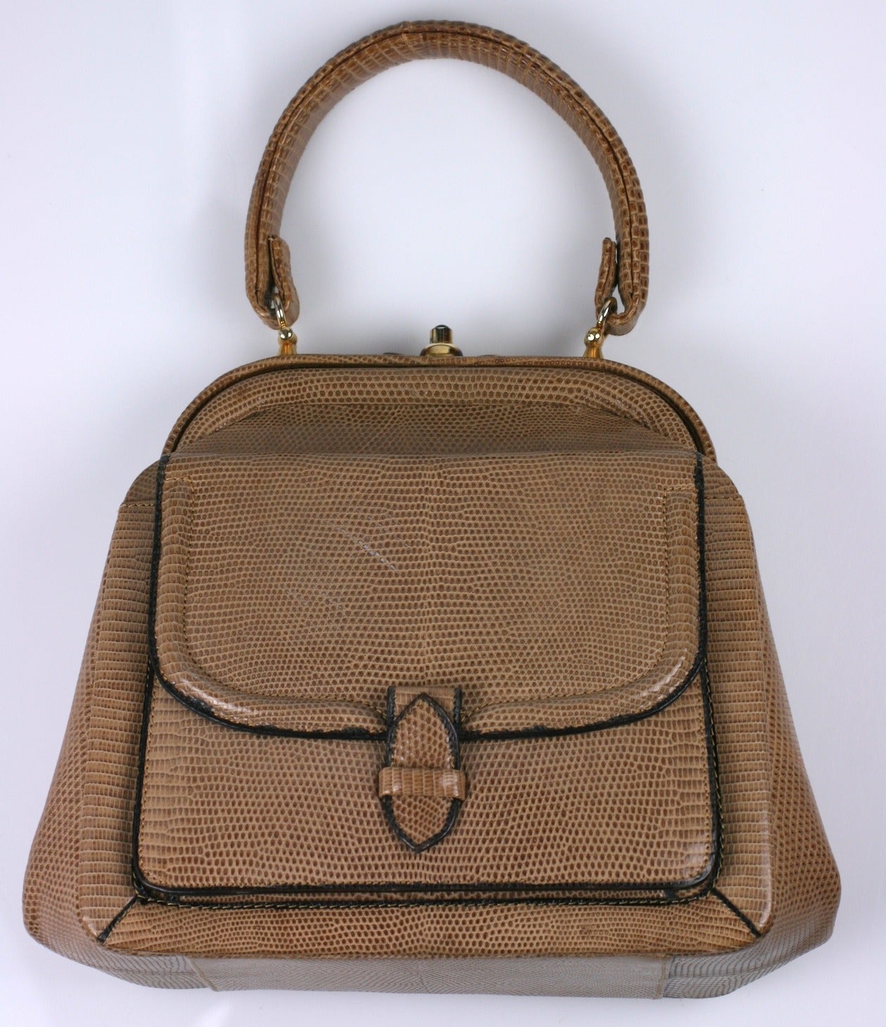 Donna Mini borsa di charme in lucertola in vendita