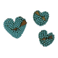 Retro Louis Rousselet Pierced Hearts Parure