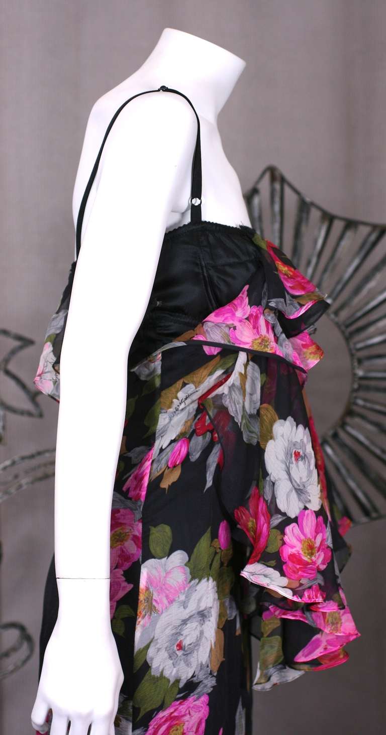 Dolce Gabbana Chiffon Floral Corset Gown 4