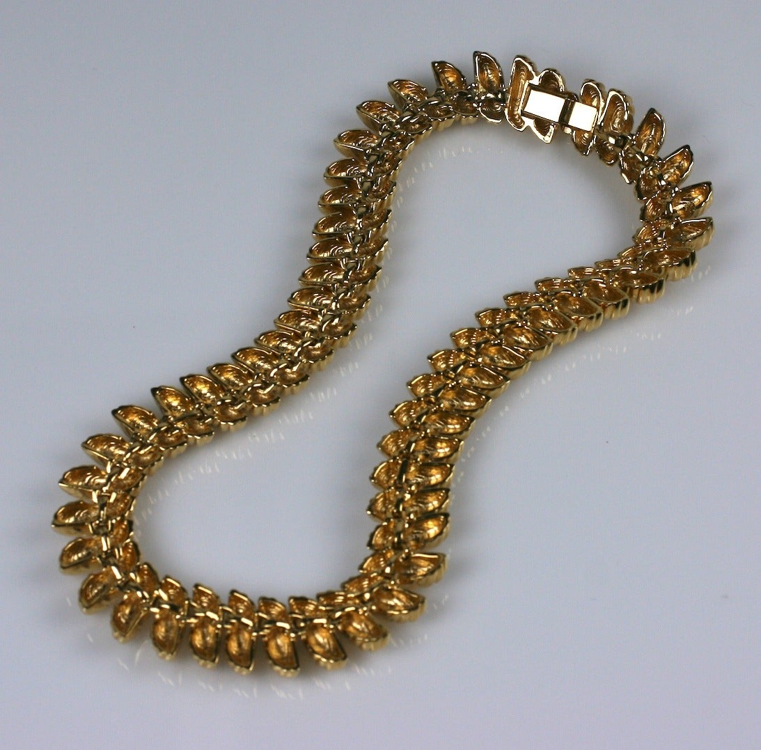 Collier à maillons en or côtelé Pour femmes en vente