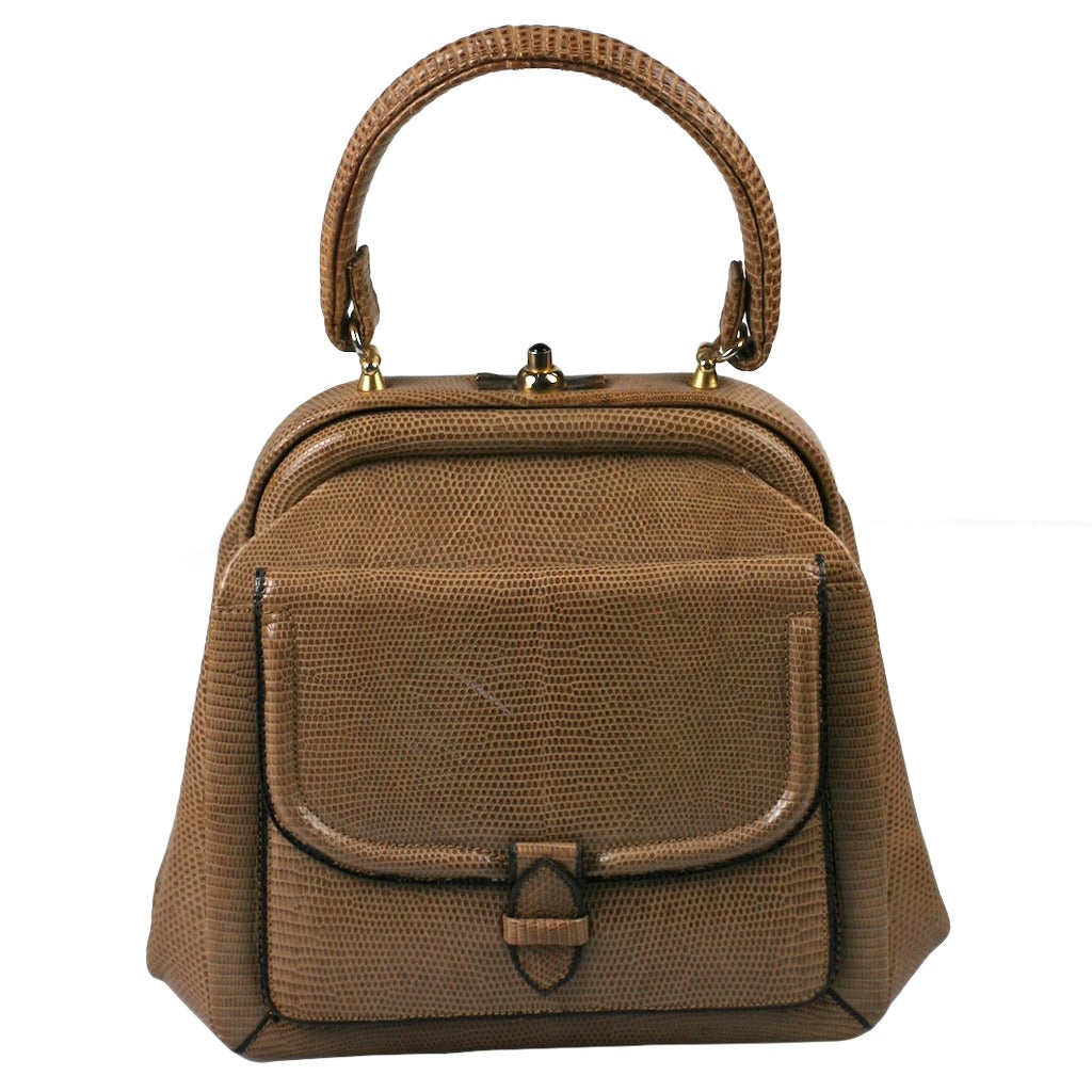 Mini borsa di charme in lucertola in vendita
