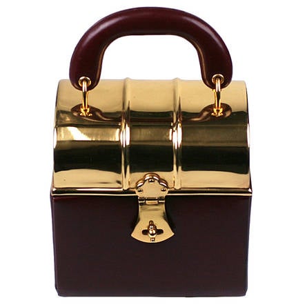 Sacha Miniature Burgundy Box Bag For At 1stdibs