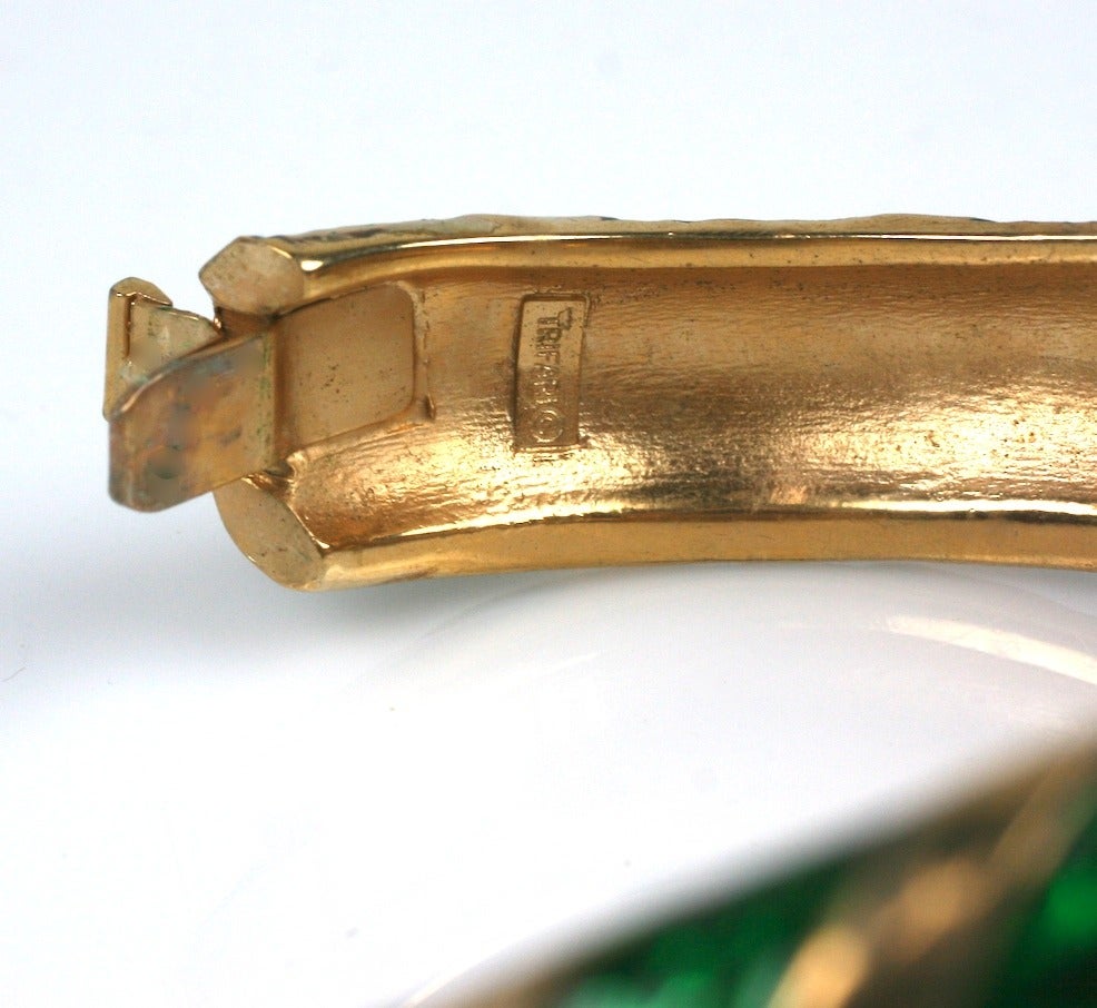 Trifari Enamel Snake Bangle In Excellent Condition In New York, NY