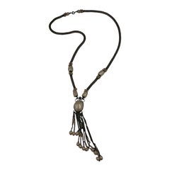 Louis Rousselet Pendant Fringed  Pearl Necklace