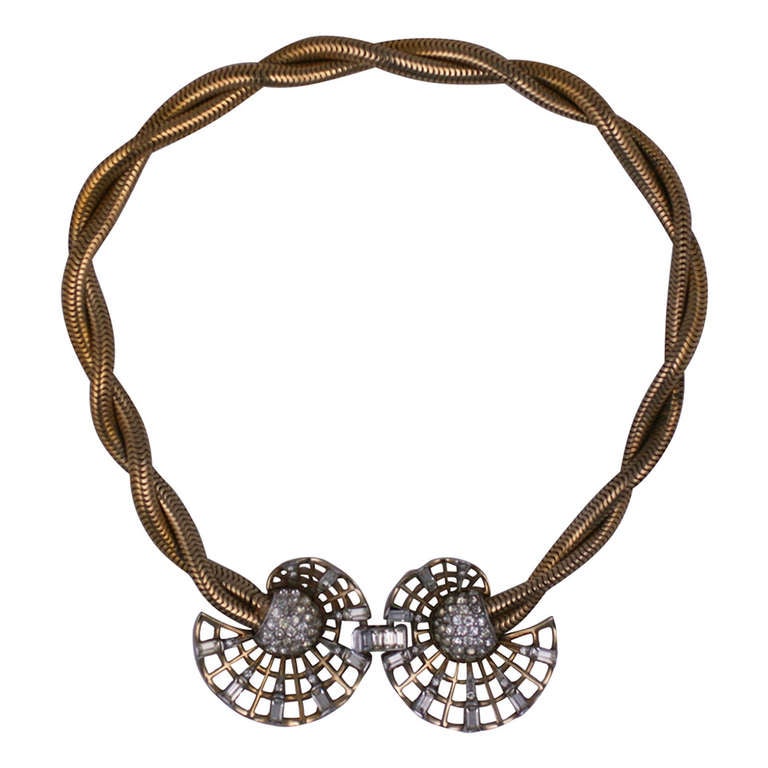 Marcel Boucher Van Cleef Style Retro Necklace For Sale