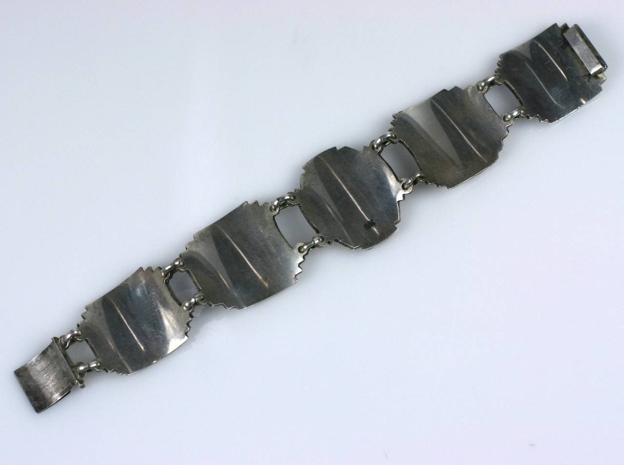 Unusual Art Deco Panel Bracelet For Sale 1