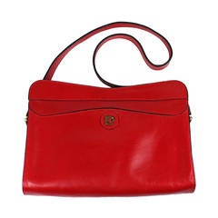 Pierre Cardin Red Leather Logo Bag 12