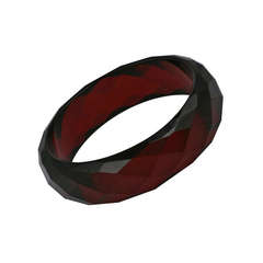 Faceted Amber Bakelite Bangle 12