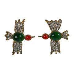 Chanel Poured Glass Sparrow Earrings 5