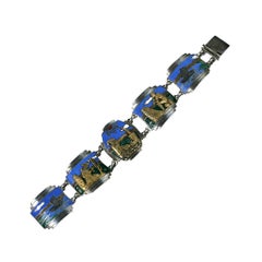 Insólita pulsera de paneles Art Decó