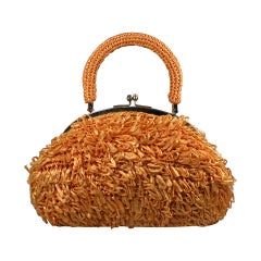 Bolsa de rafia con lazos naranja Mod