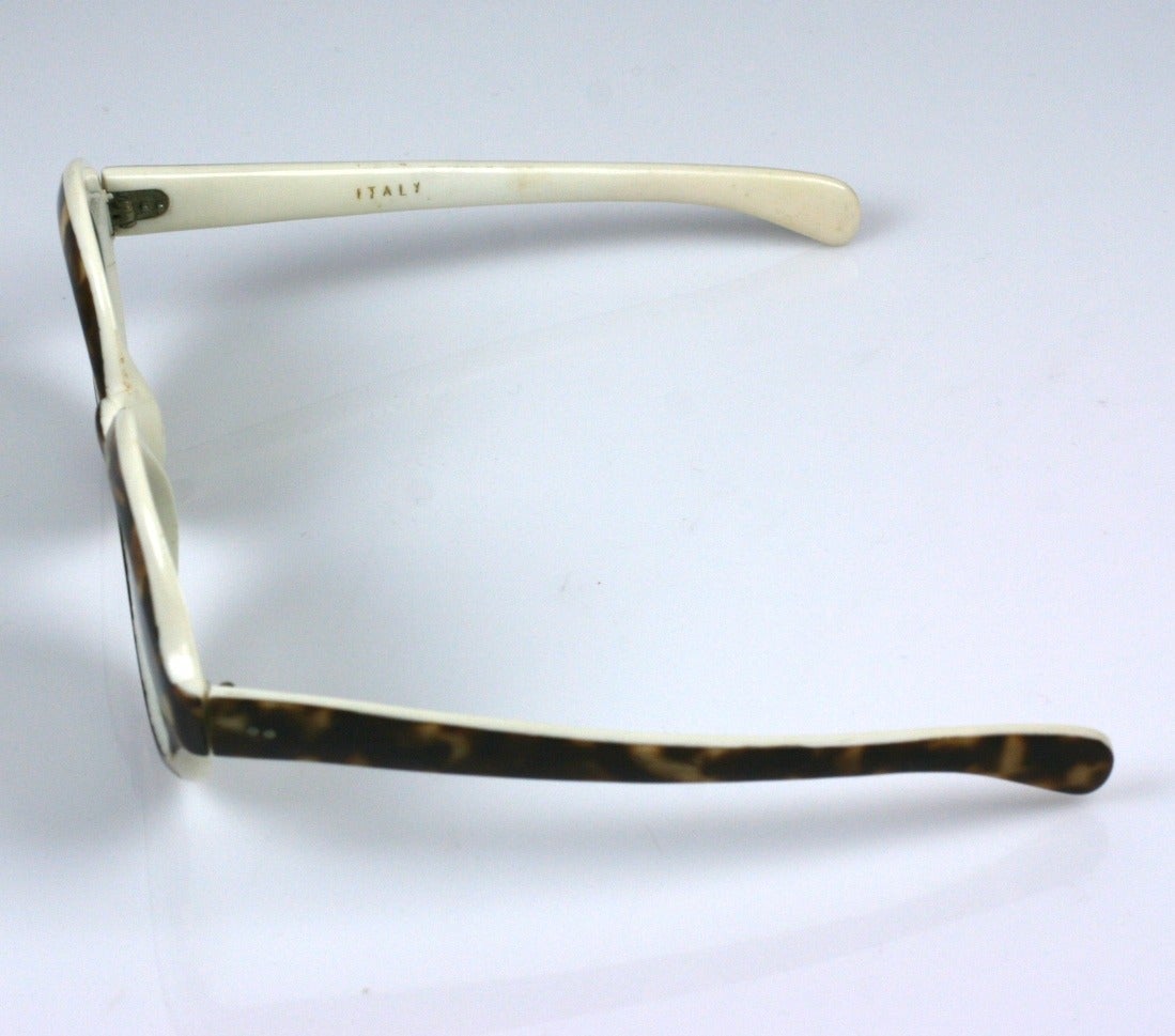 Italienische Schildpatt-Sonnenbrille aus Kunstfell (Schwarz) im Angebot