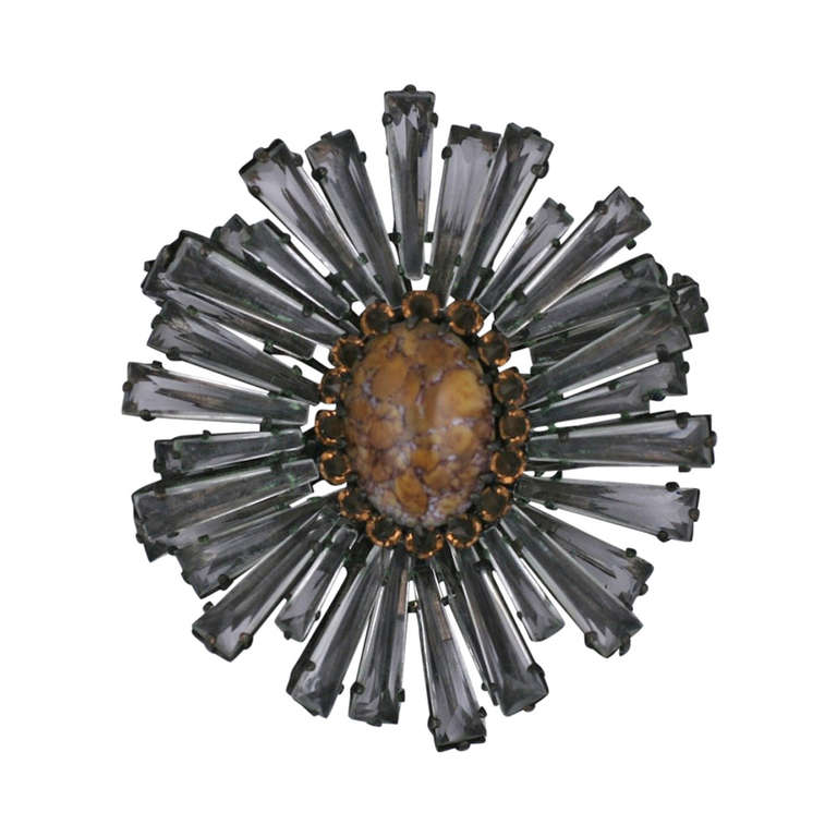 Schreiner Smoke Ruffle Brooch