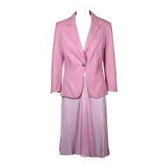 Gianni Versace Pink Denim Suit