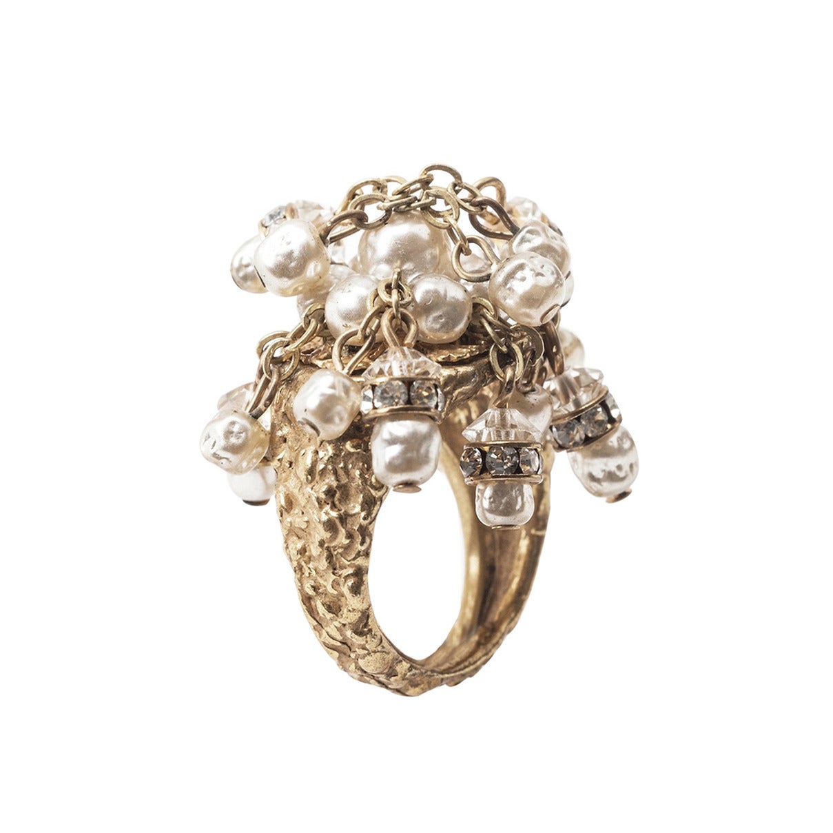 Miriam Haskell Pearl Cascade Ring