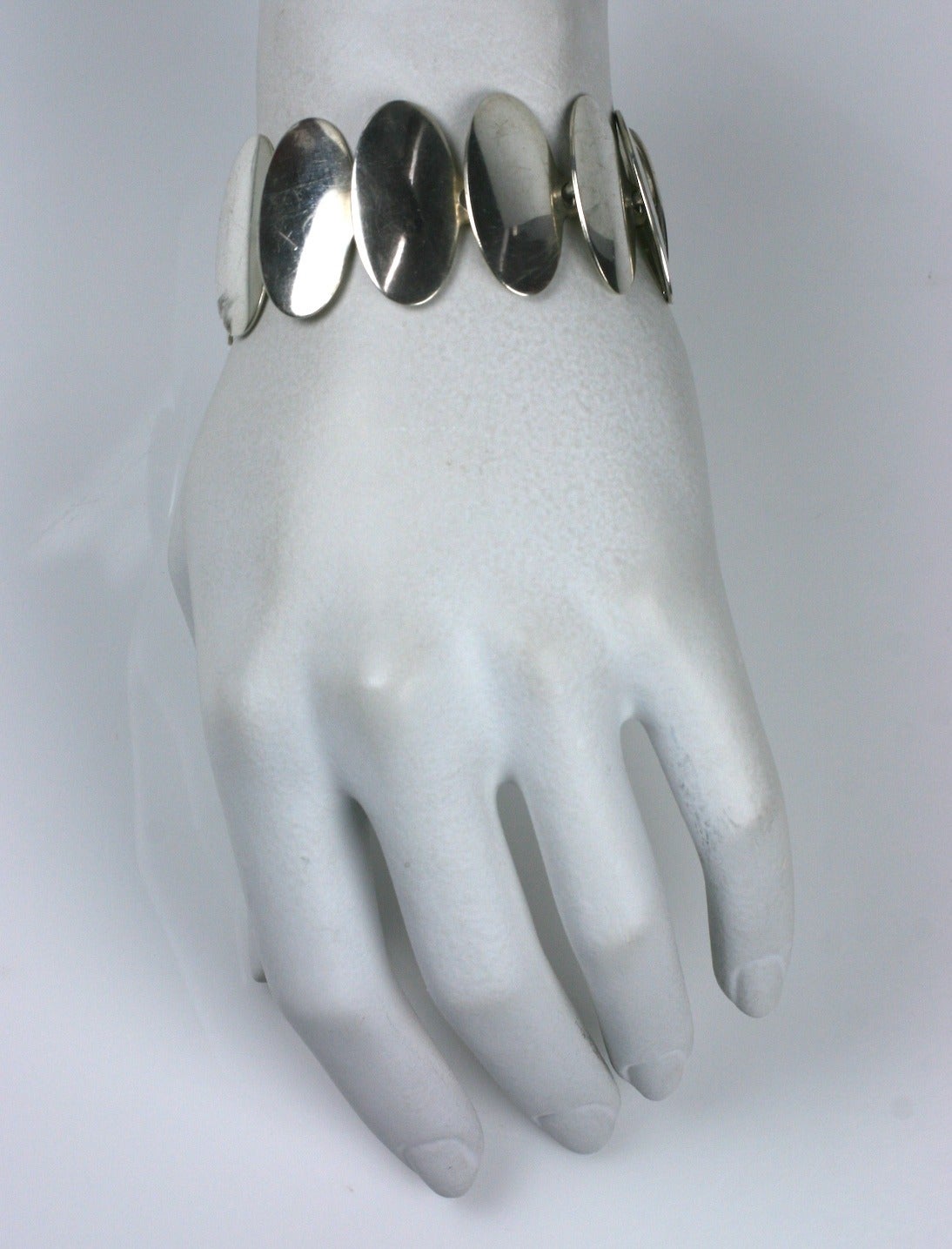 Bracciale a maglie modernista in argento, N.E. Da in vendita 1