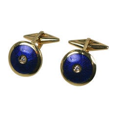 Enamel and Diamond Cufflinks 3