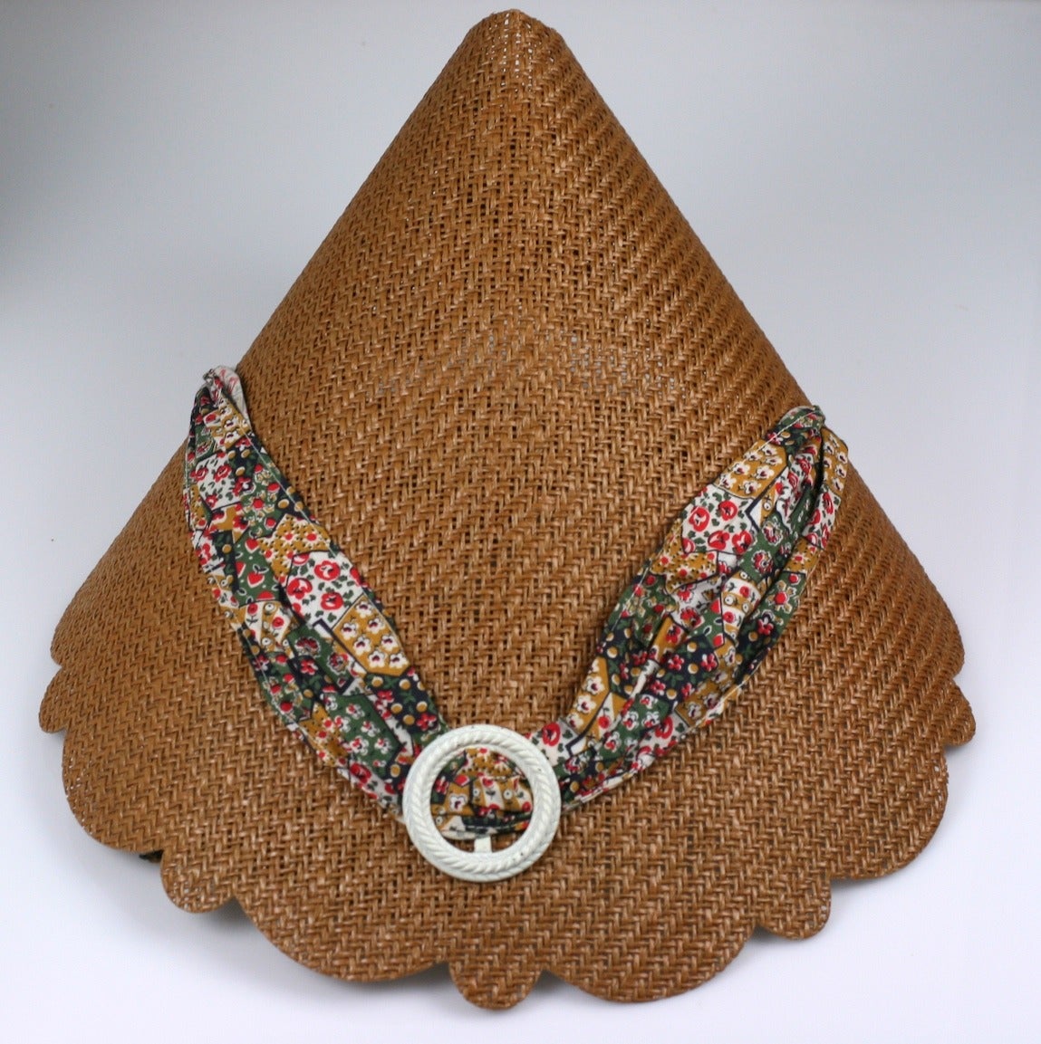 1950's Woven Straw Sun Visor at 1stDibs