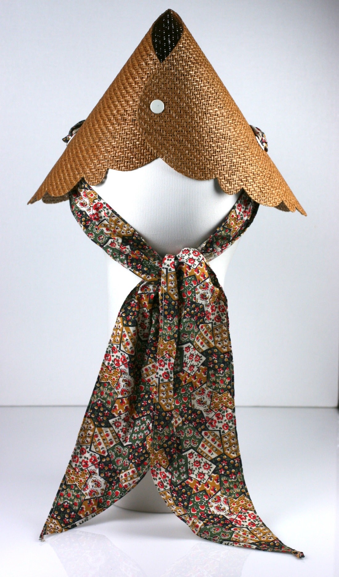 1950's Woven Straw Sun Visor at 1stDibs