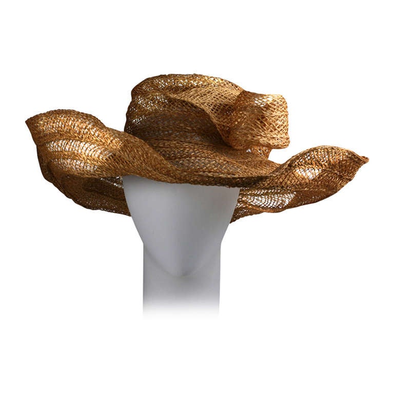 Massive Editorial Straw Sun Hat For Sale