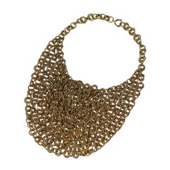 Vintage Gilt Chain Draped Bib