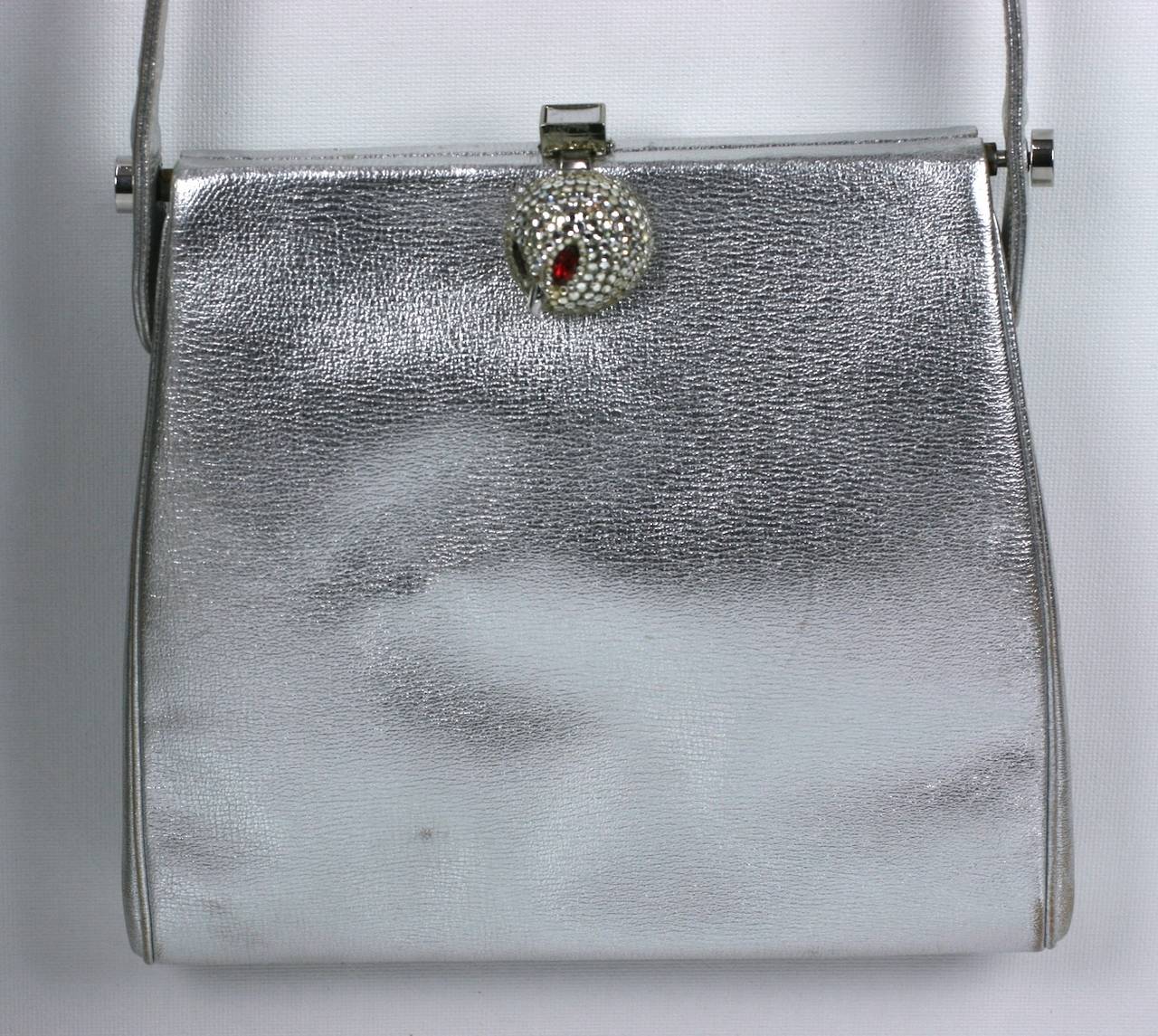 Frühe Judith Leiber Pave Eulen-Tasche (Grau) im Angebot