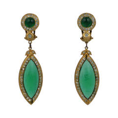 Butler and Wilson Poured Glass Earrings 2
