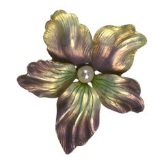 Lovely Art Nouveau Enamel Violet
