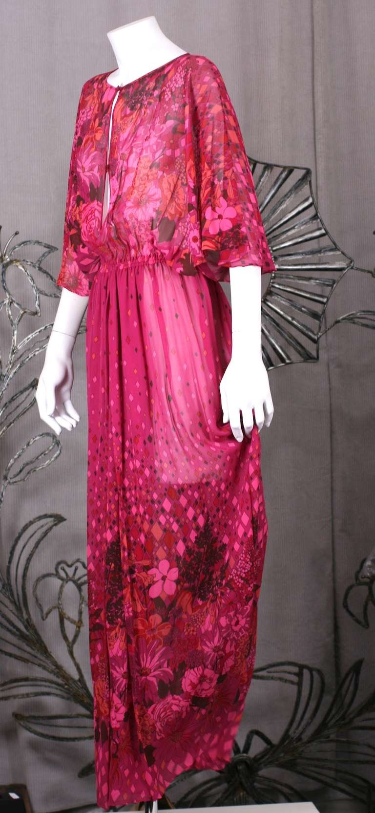 Leaves of Grass, New York Aria silk chiffon maxi main image 1