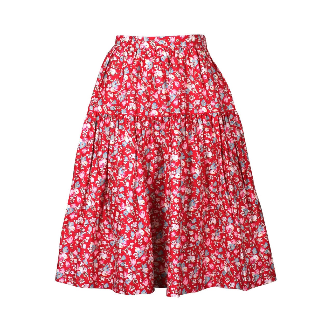 YSL Folkloric Floral Skirt