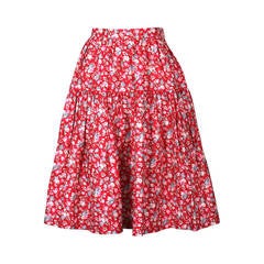 Vintage YSL Folkloric Floral Skirt