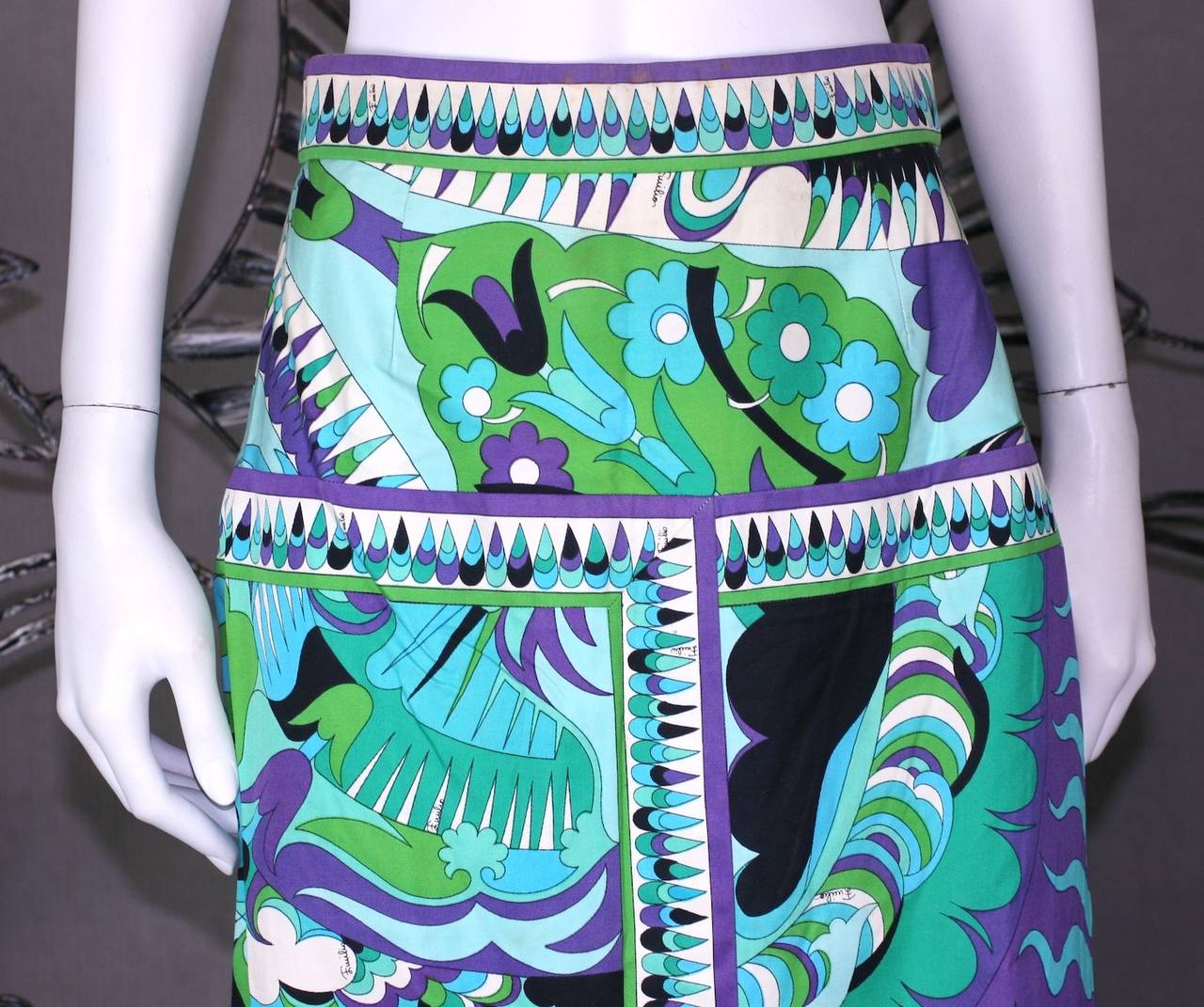 Women's Emilio Pucci Cotton Twill Maxi Skirt