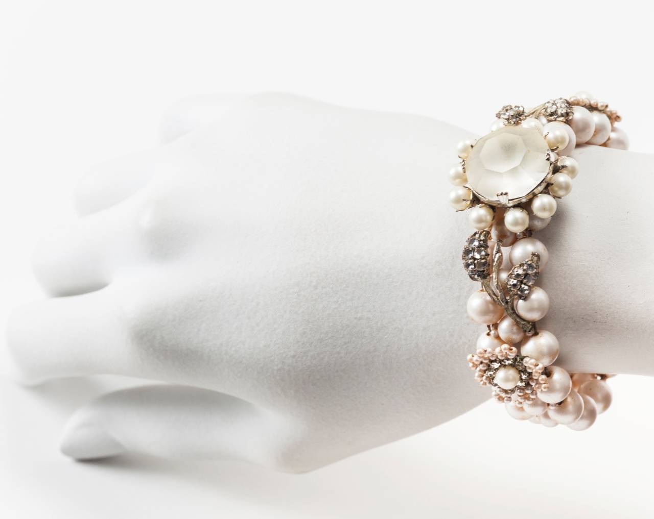 Miriam Haskell Bracelet en perles et diamants Pour femmes en vente