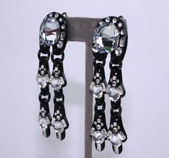 Bill Schiffer Crystal Drop Earrings