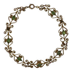Peridot Art Nouveau Bracelet