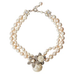 Miriam Haskell Classic Freshwater Baroque Pearl Necklace