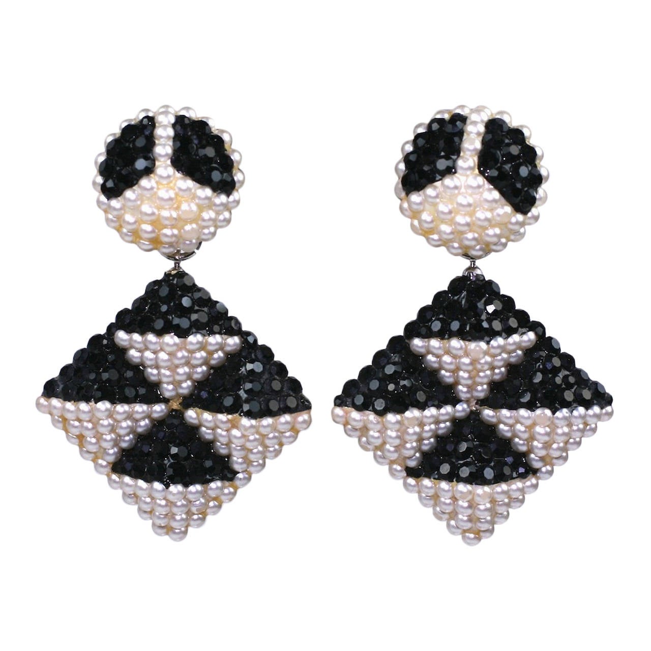 Richard Kerr Pave Pyramidal Earrings