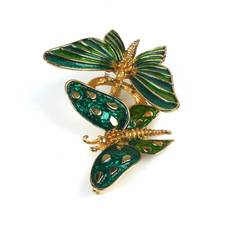 Boucher Enamel Tremblant Butterfly Brooch