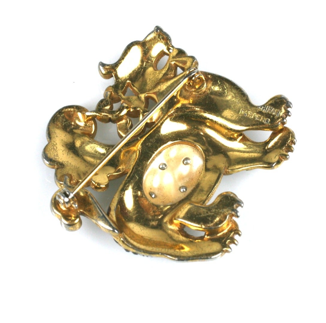 Art déco Trifari Ming Dragon en vente