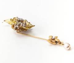 Miriam Haskell Broche en épingle à nourrice en citrine