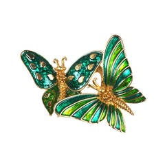 Vintage Boucher Enamel Tremblant Butterfly Brooch