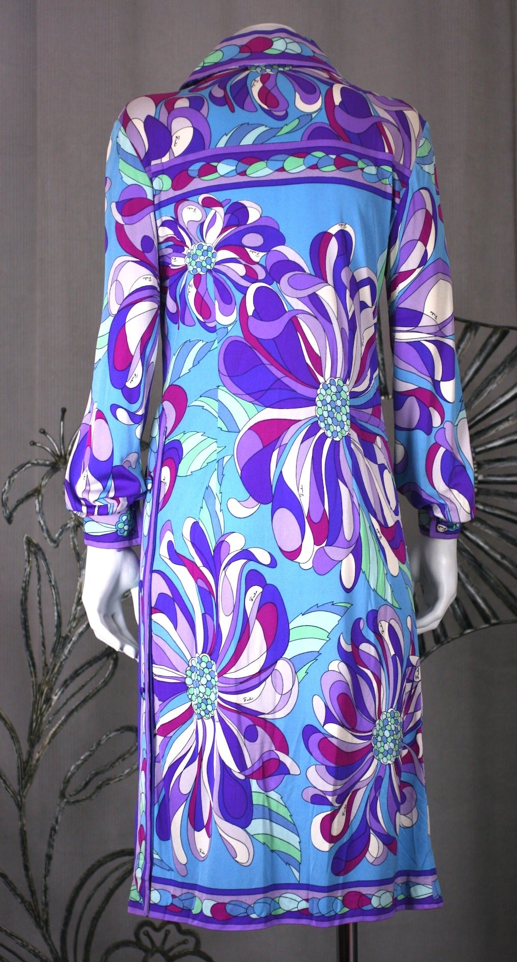 Emilio Pucci Side Slit Shirtwaist In Excellent Condition For Sale In New York, NY