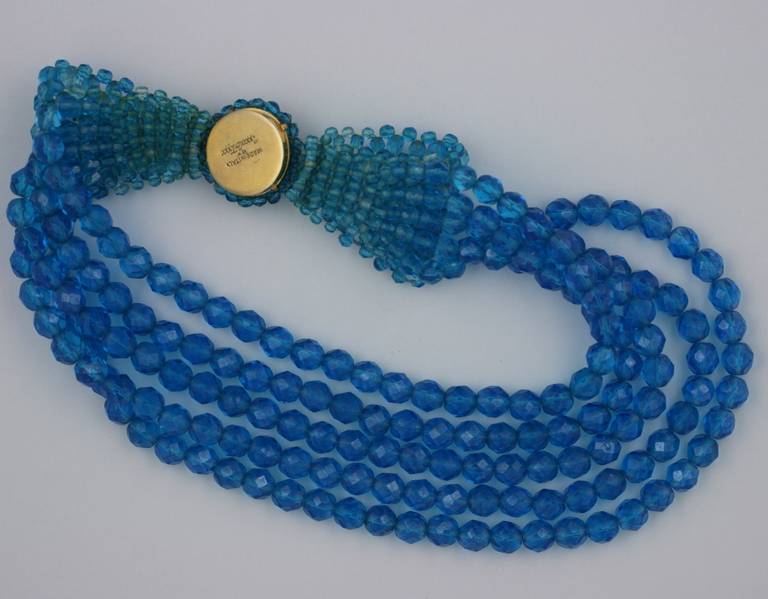 blue crystal beads necklace