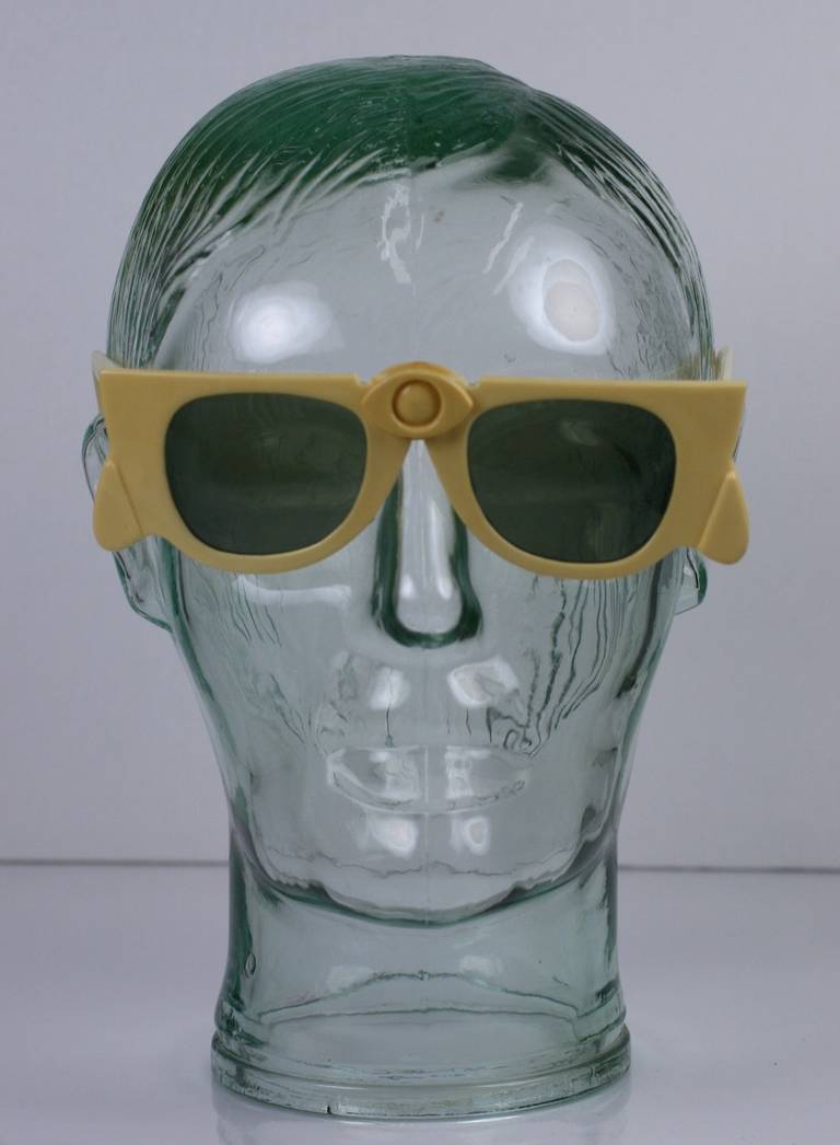 Brown Celluloid Collapsible Sunglasses, 1950s For Sale