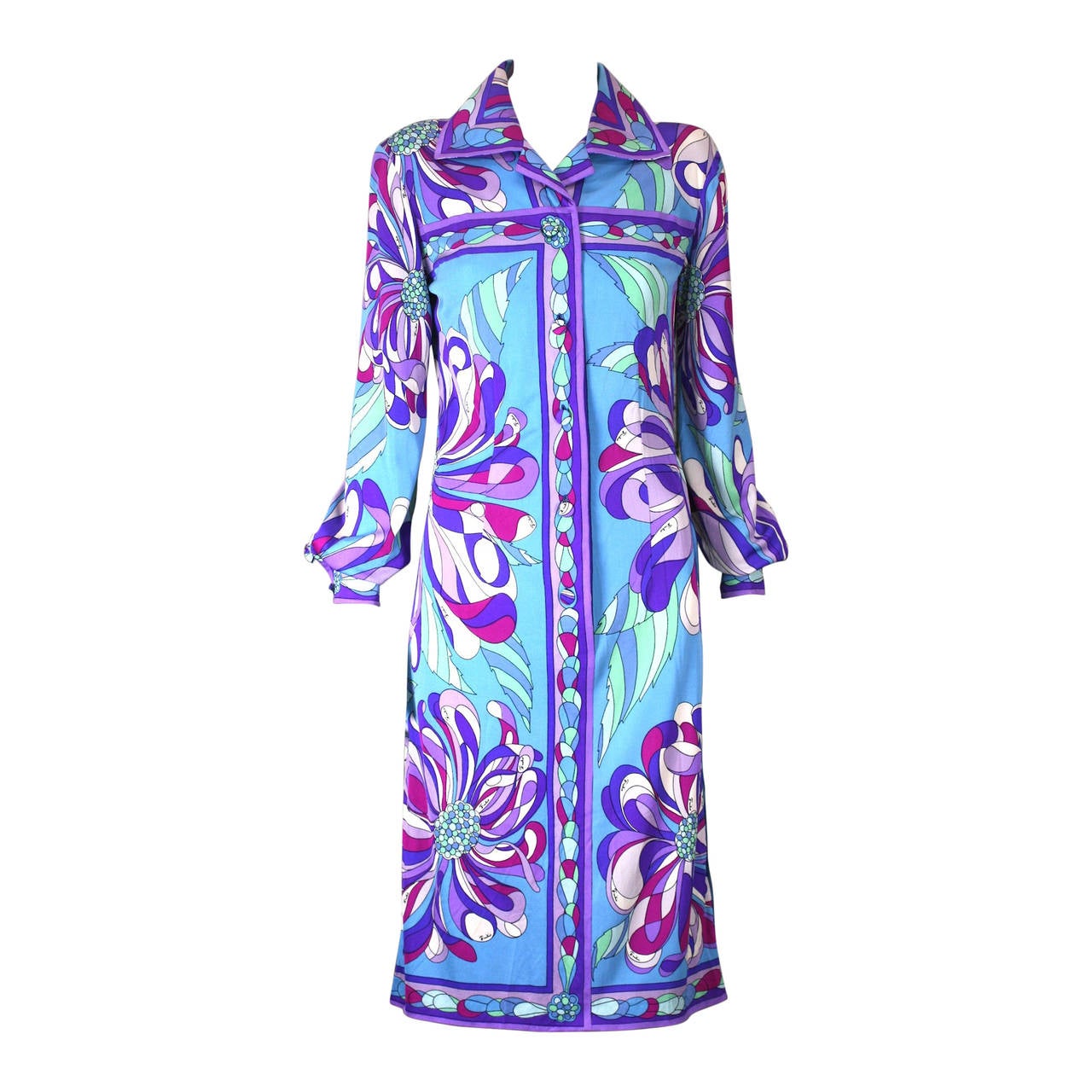 Emilio Pucci Side Slit Shirtwaist For Sale