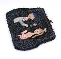 Charming Figural Beaded Change Purse, Belgium